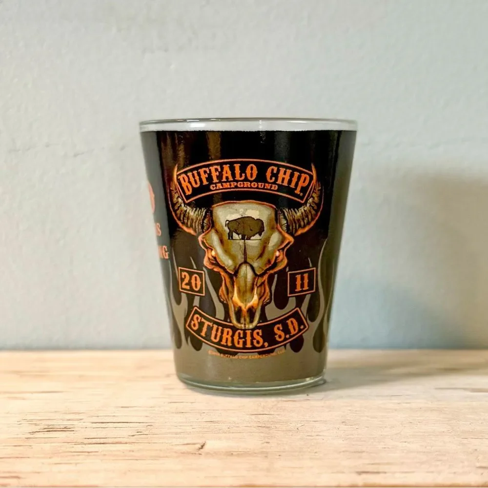 Buffalo Chip Sturgis SD 30 Year Shot Glass | Souvenir Collectible Barware